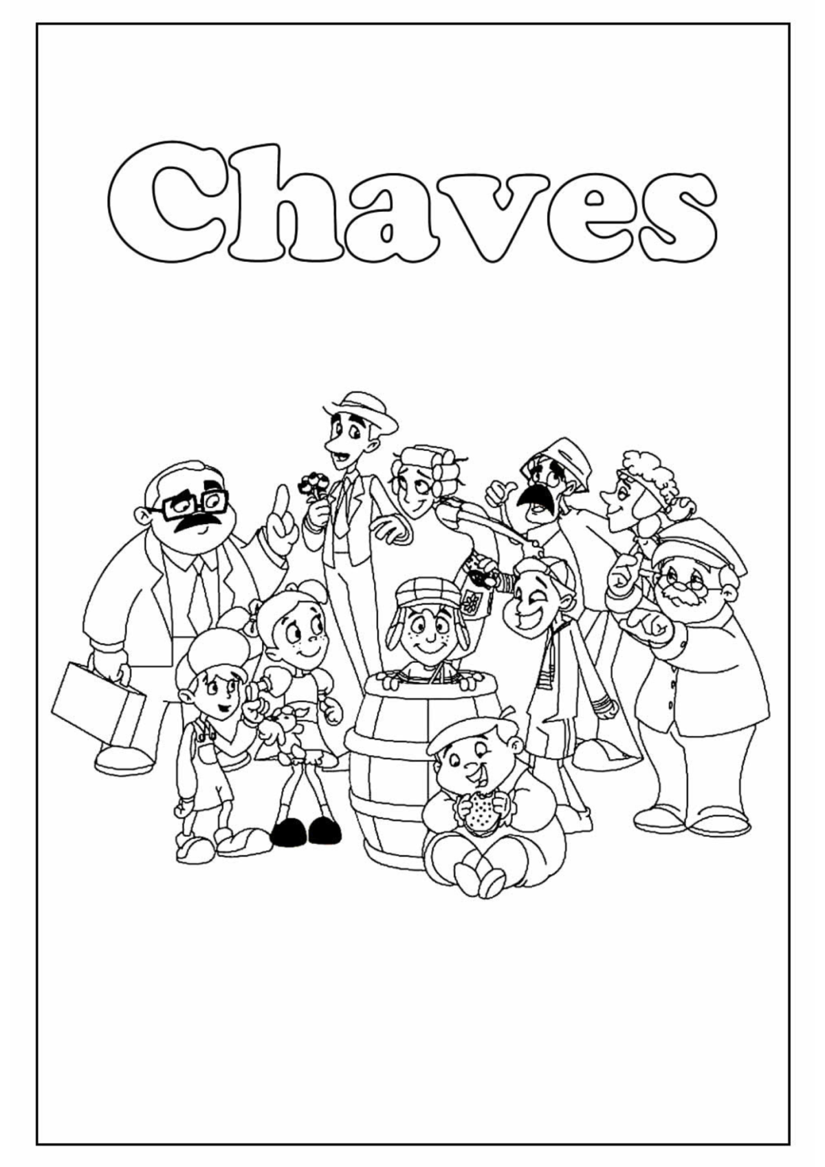 Desenho para Colorir Chaves