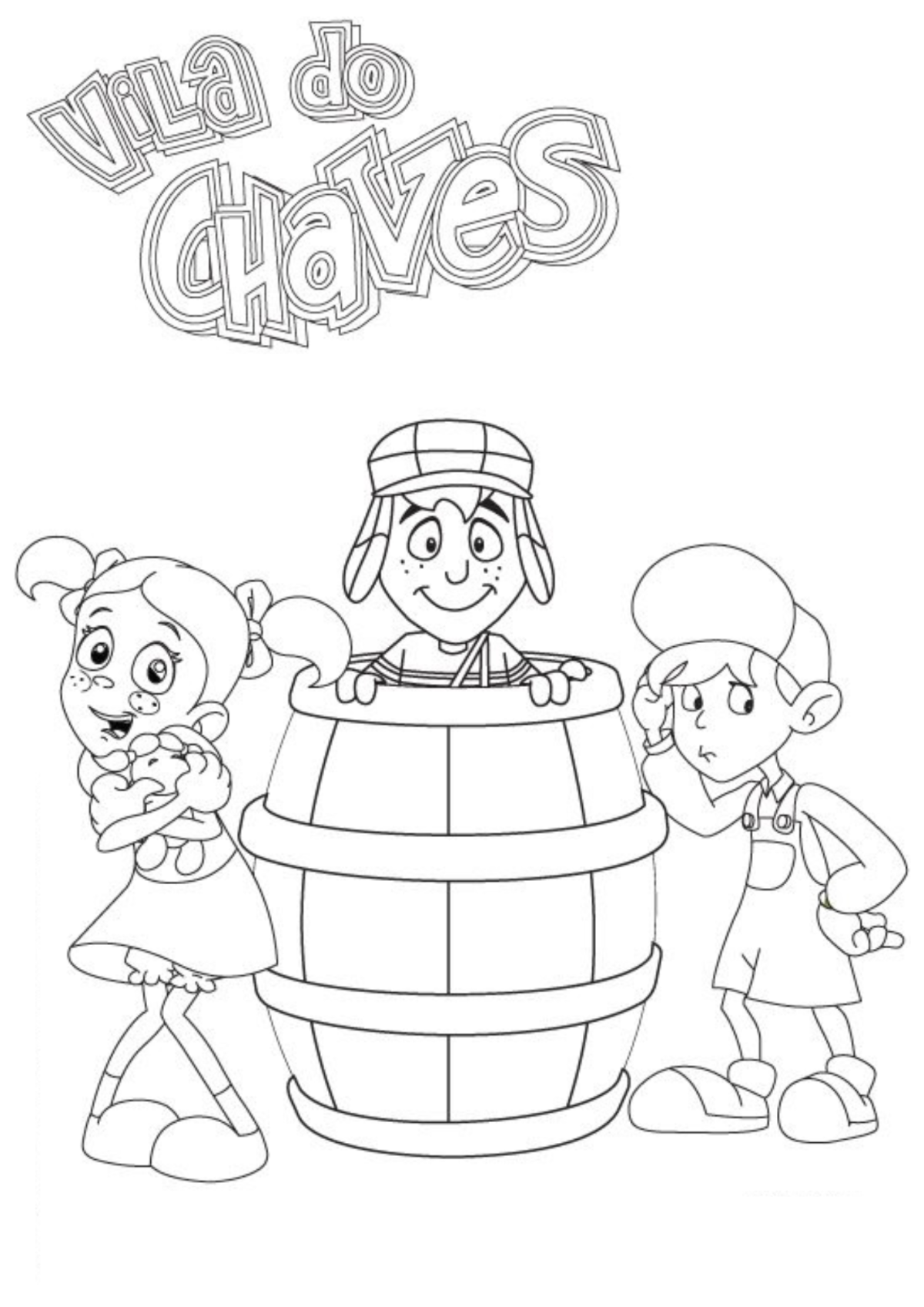 Desenho para Colorir Chaves
