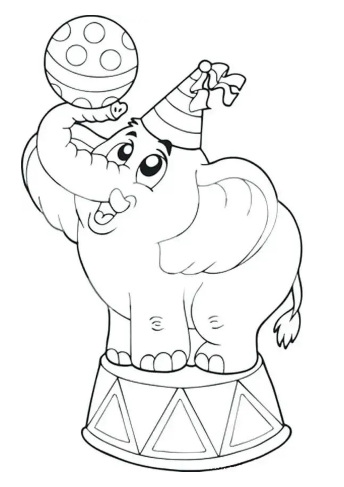 Desenho para Colorir Elefante