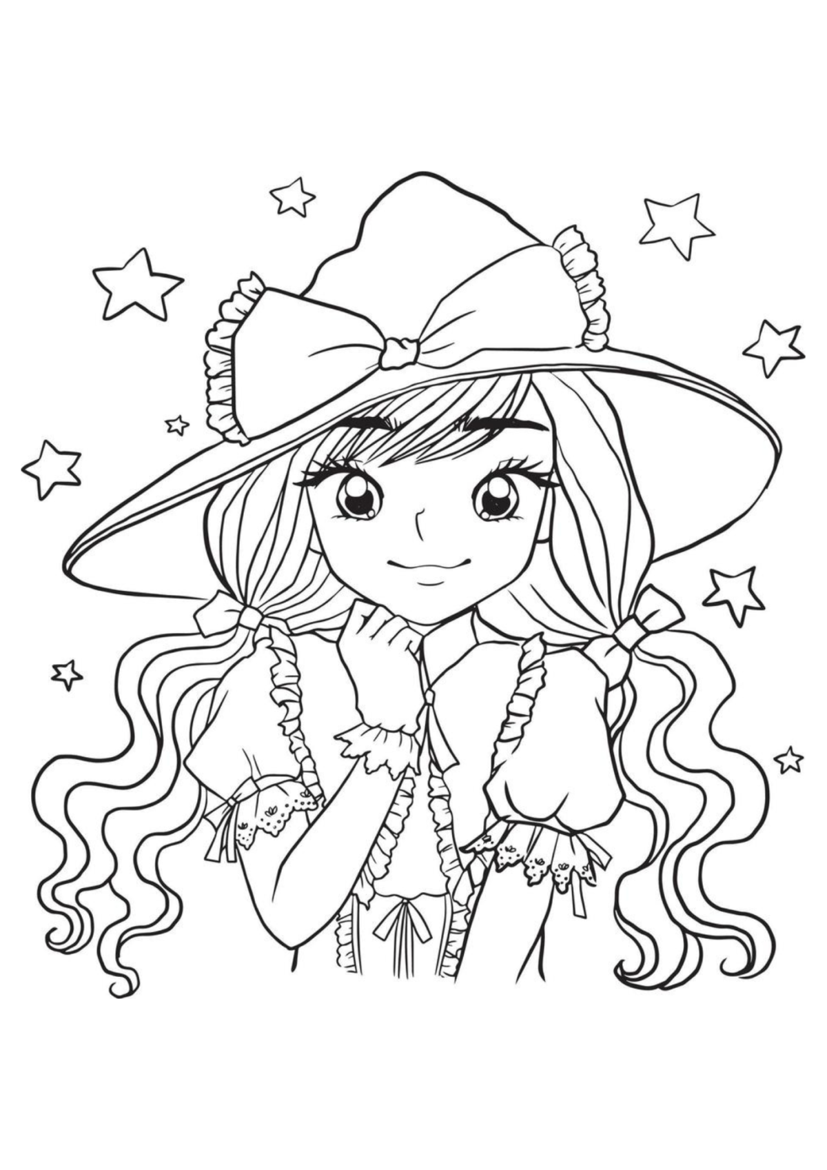 Desenho para Colorir Feminino