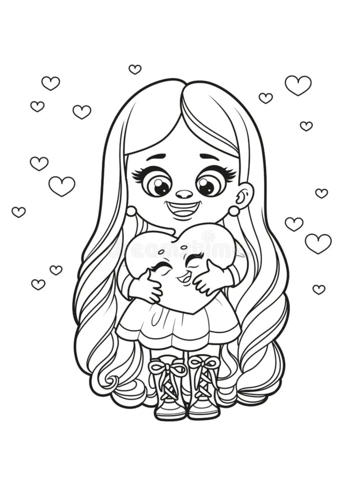 Desenho para Colorir Feminino