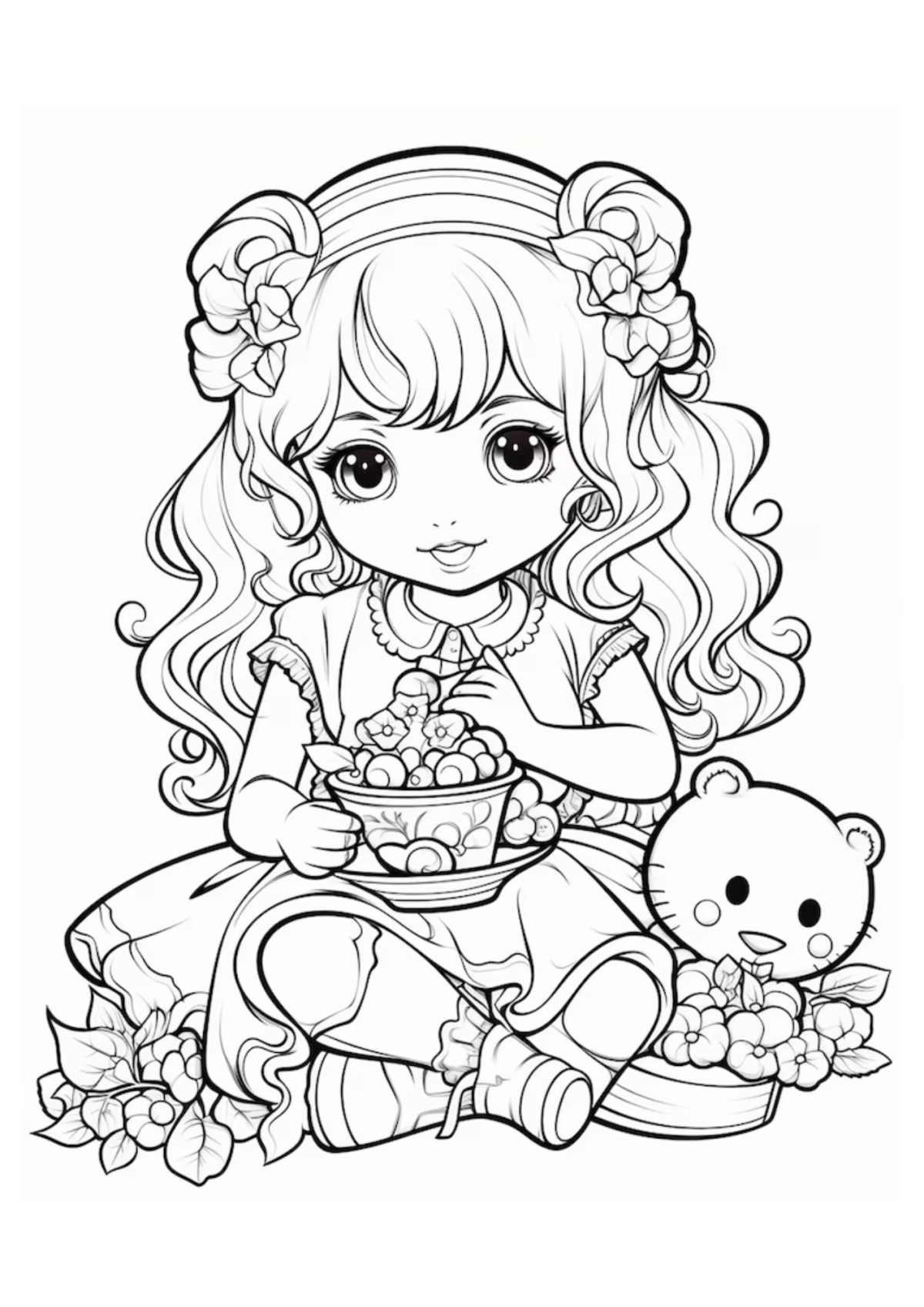 Desenho para Colorir Feminino