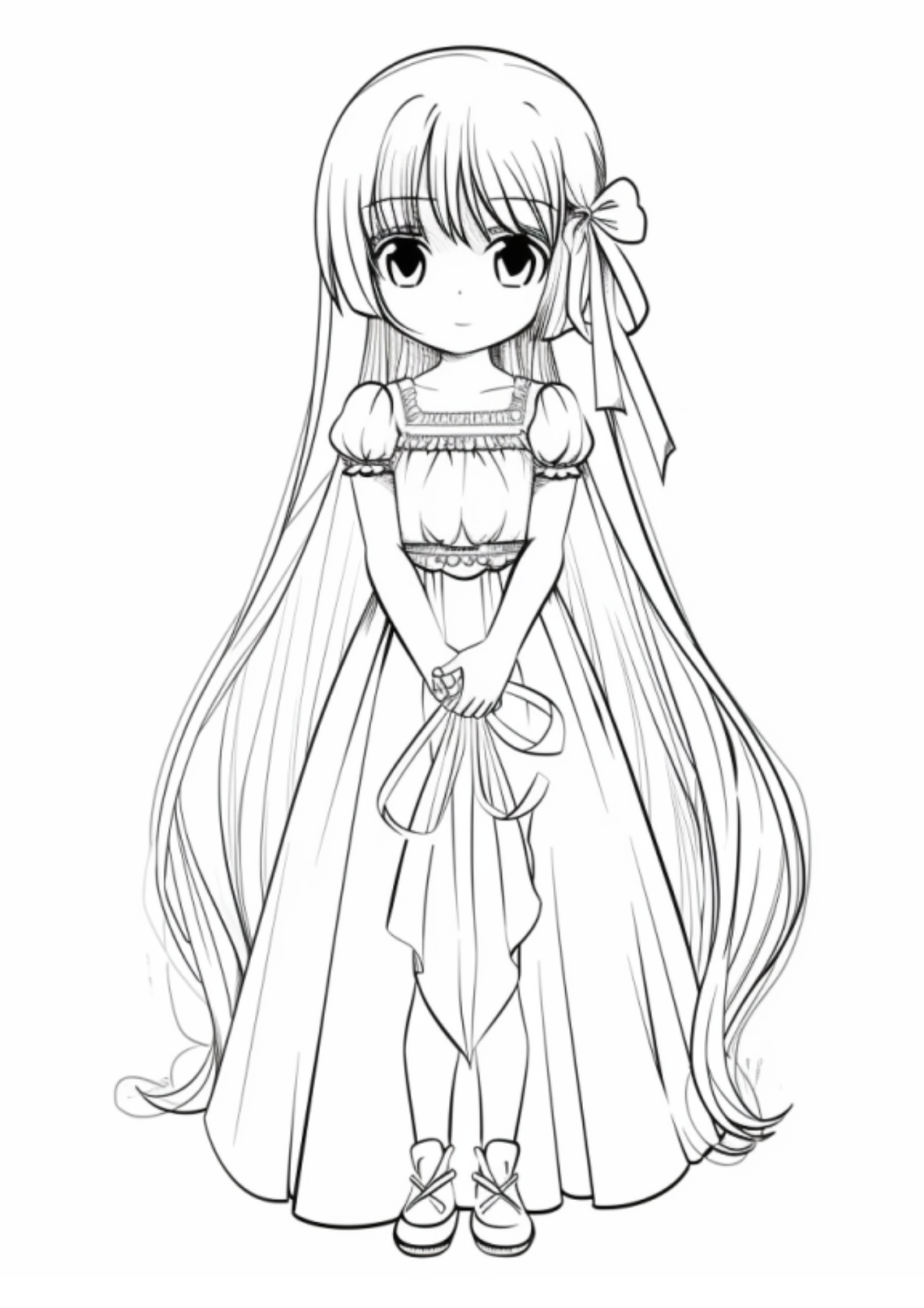 Desenho para Colorir Feminino