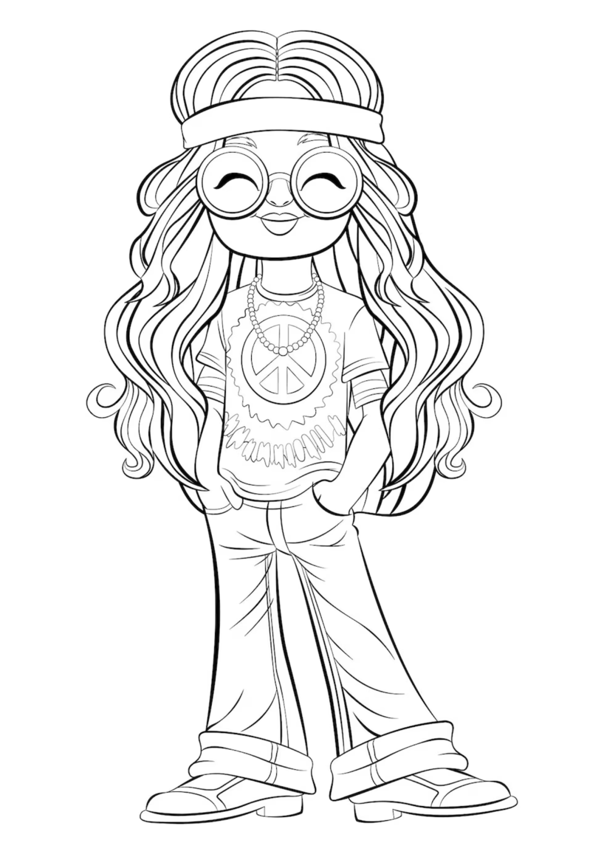 Desenho para Colorir Feminino