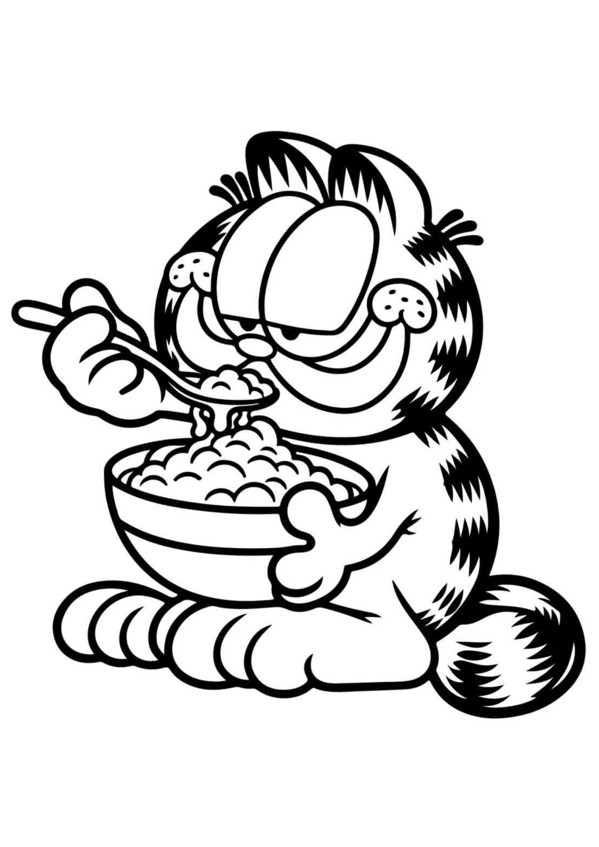 Desenho para Colorir Garfield