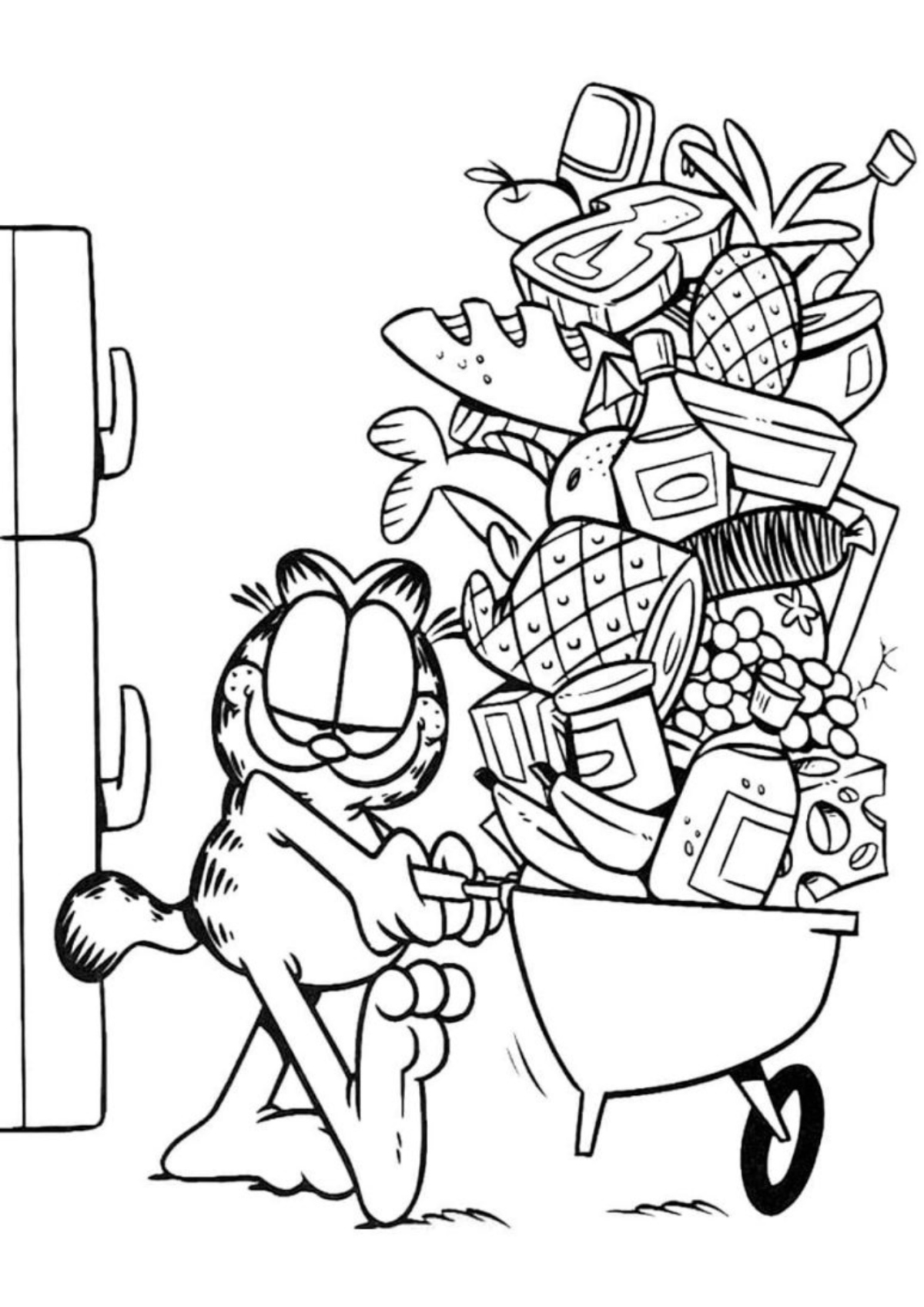 Desenho para Colorir Garfield