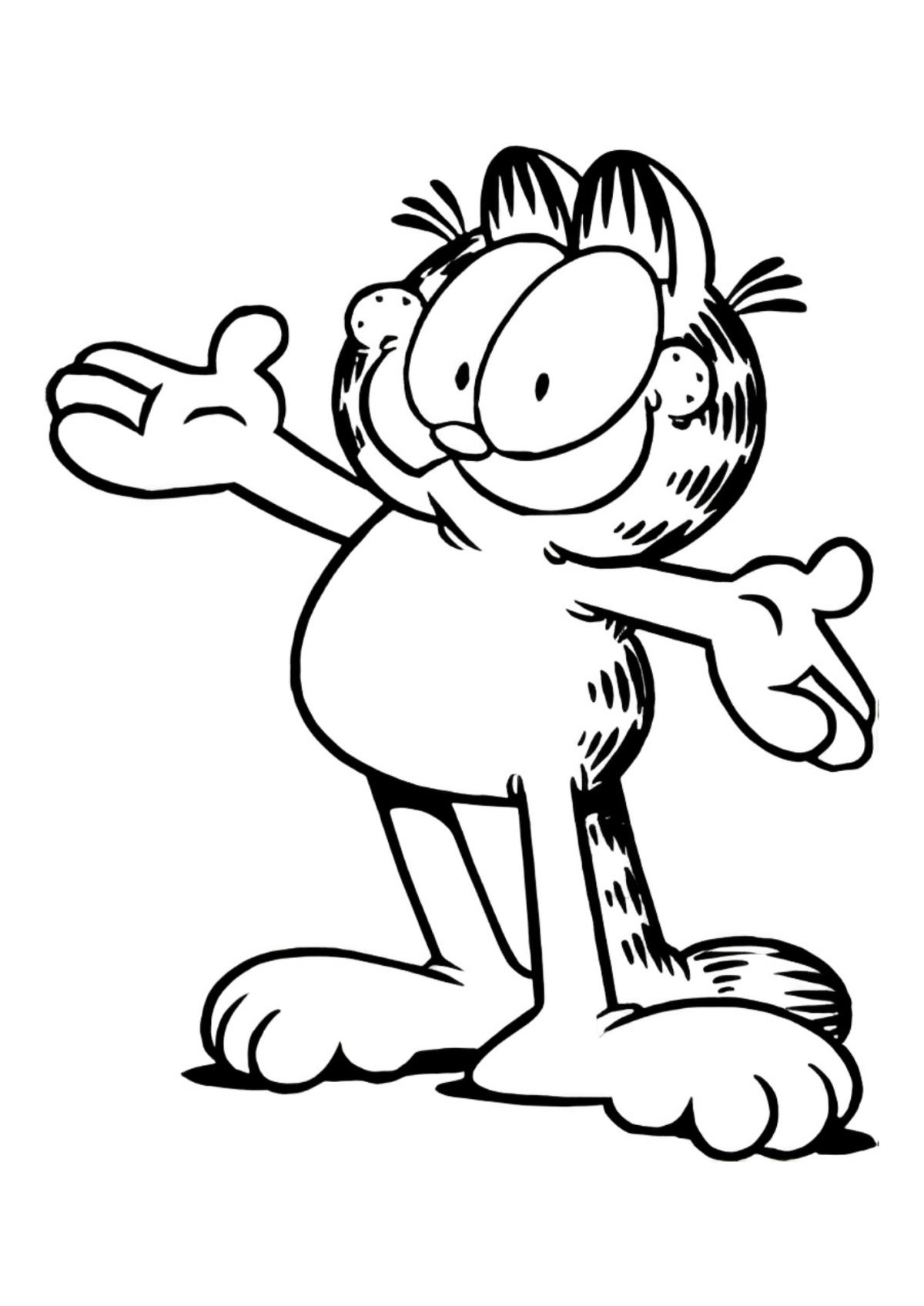 Desenho para Colorir Garfield