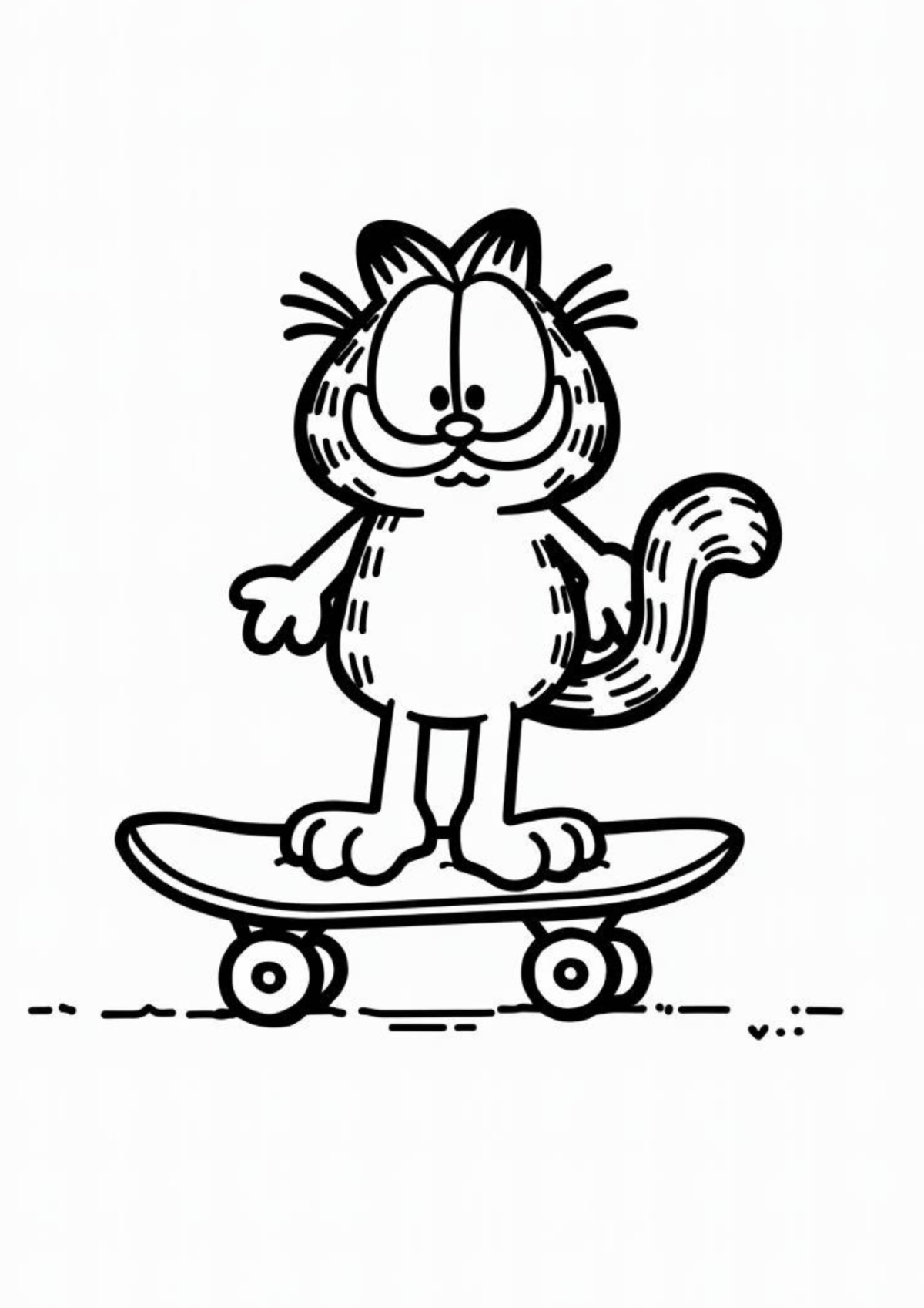 Desenho para Colorir Garfield