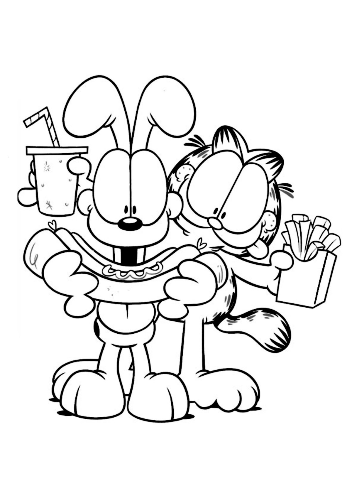 Desenho para Colorir Garfield