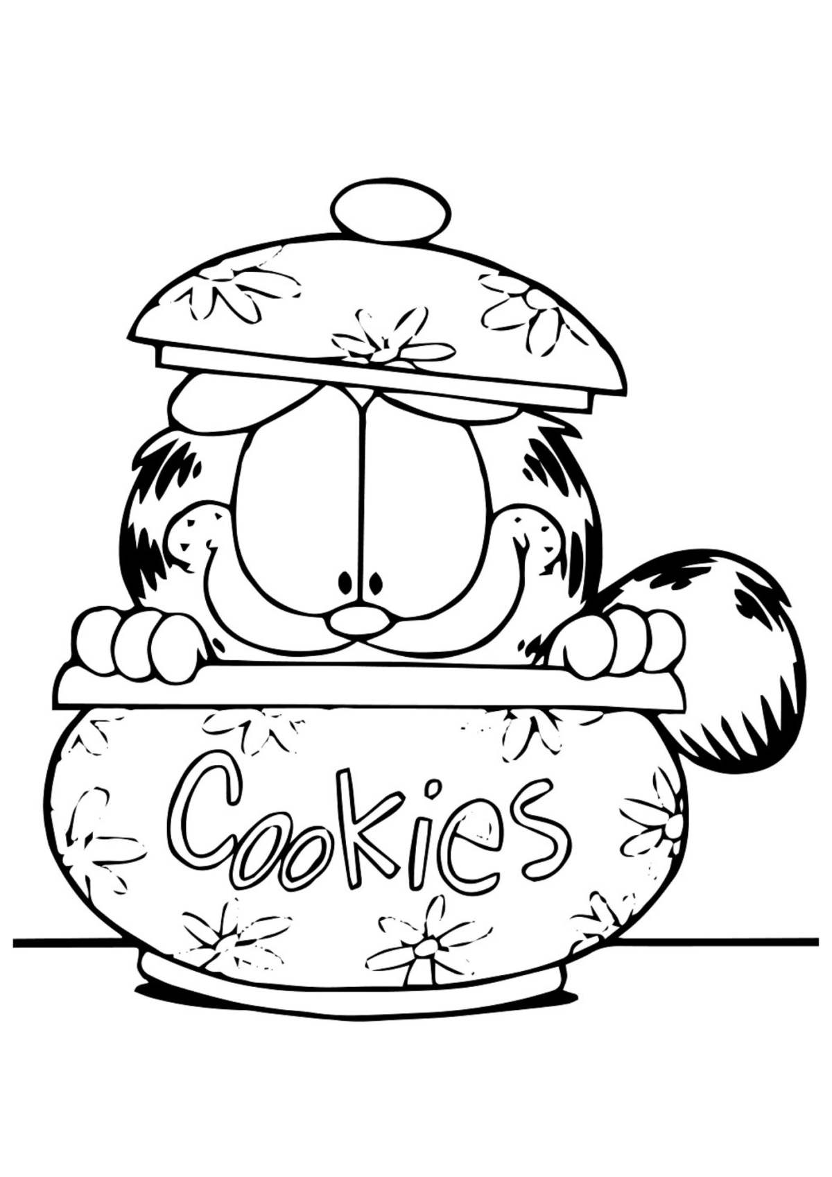 Desenho para Colorir Garfield