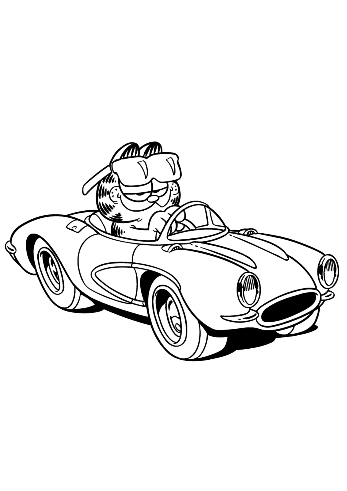 Desenho para Colorir Garfield
