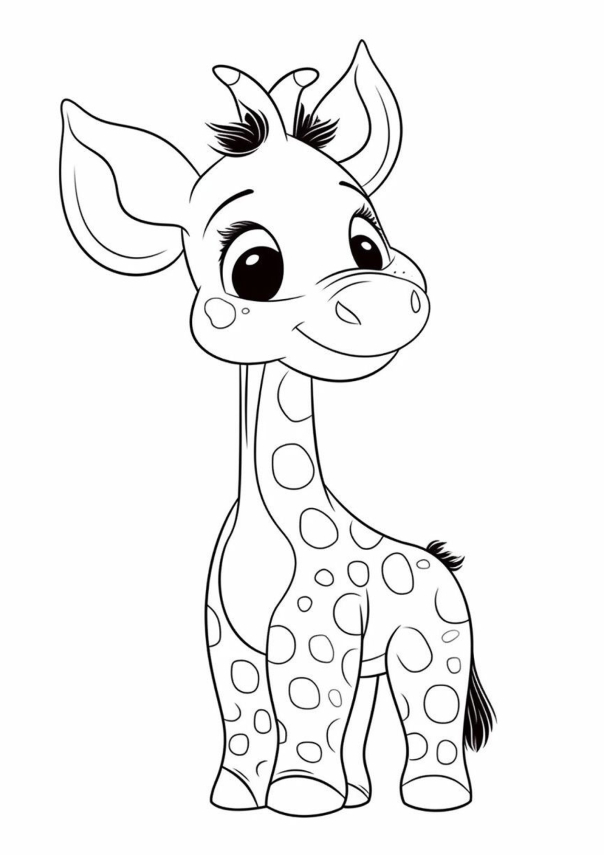 Desenho para Colorir Girafa