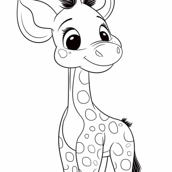 Desenho para Colorir Girafa