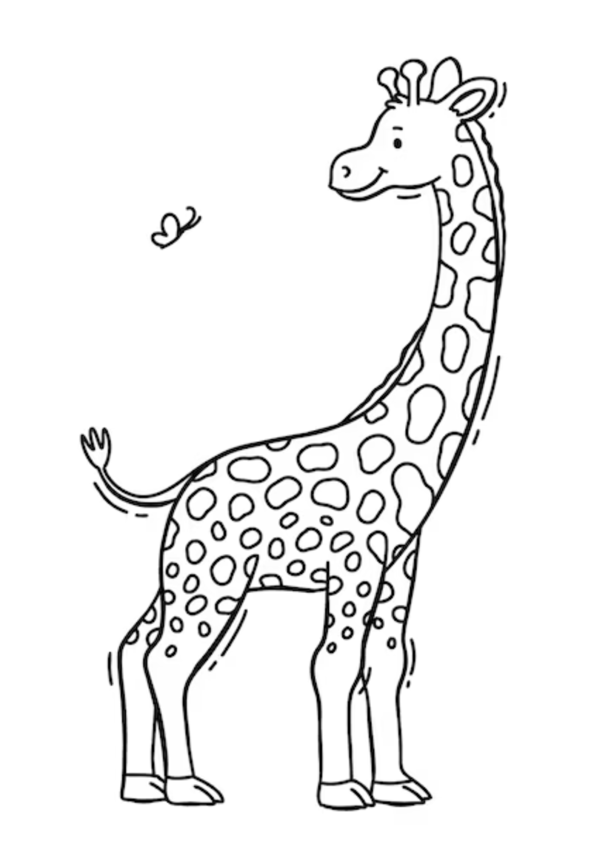Desenho para Colorir Girafa