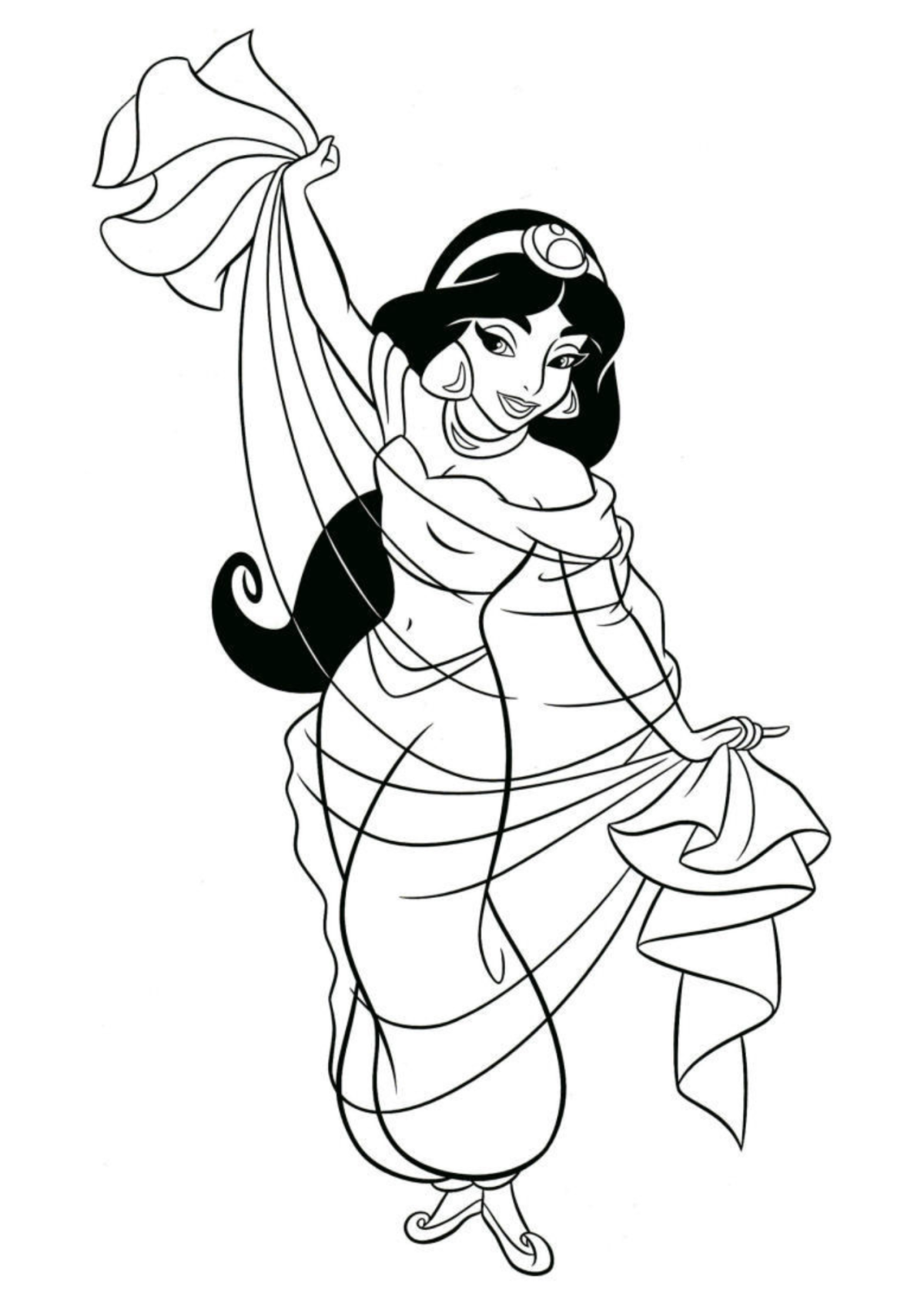 Desenho para Colorir Jasmine