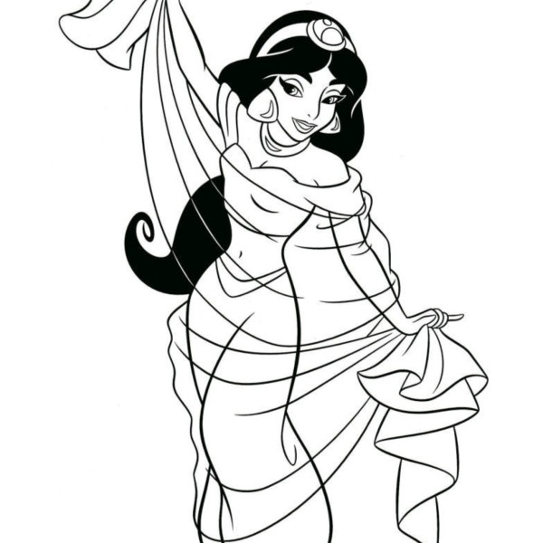 Desenho para Colorir Jasmine