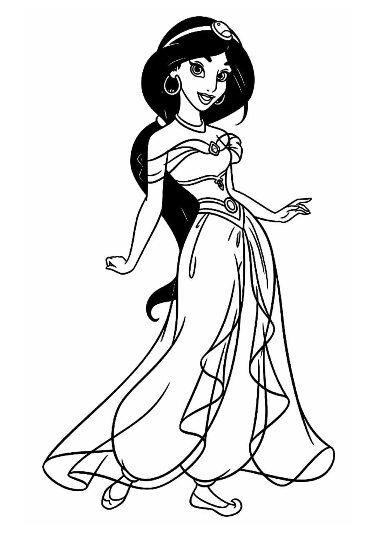 Desenho para Colorir Jasmine