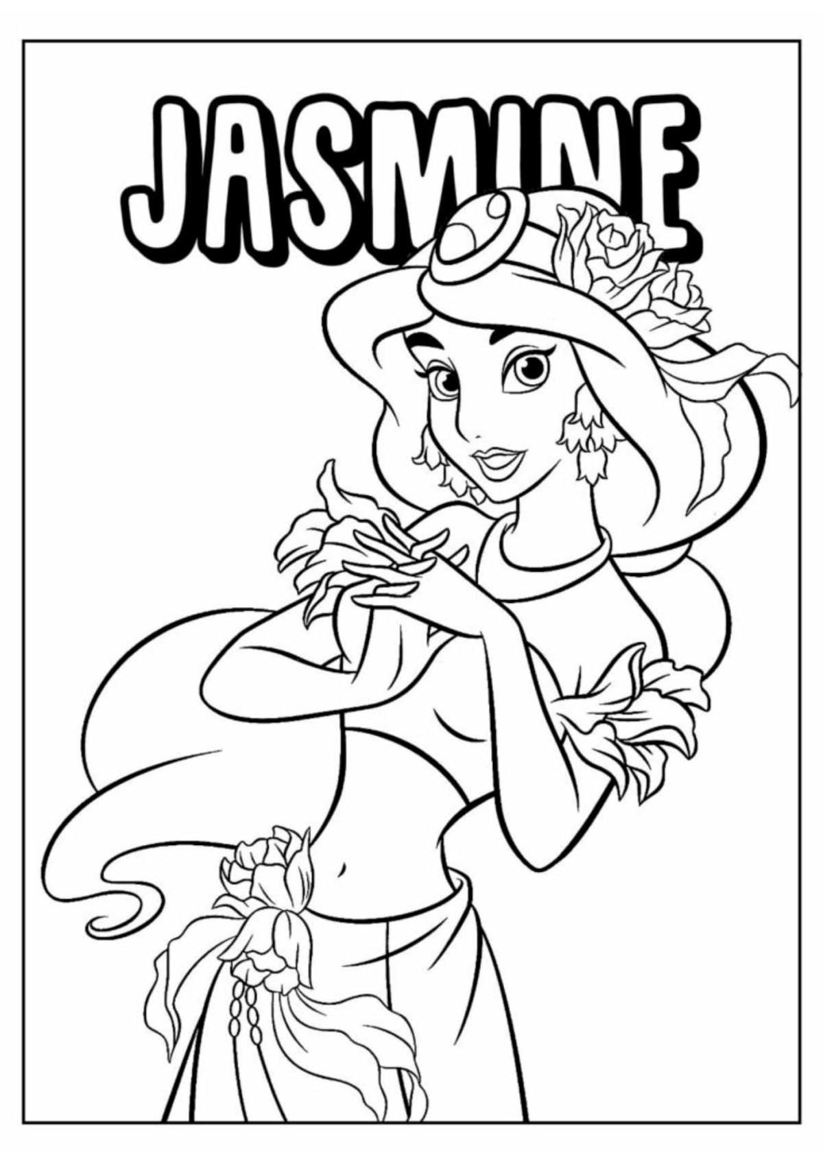 Desenho para Colorir Jasmine