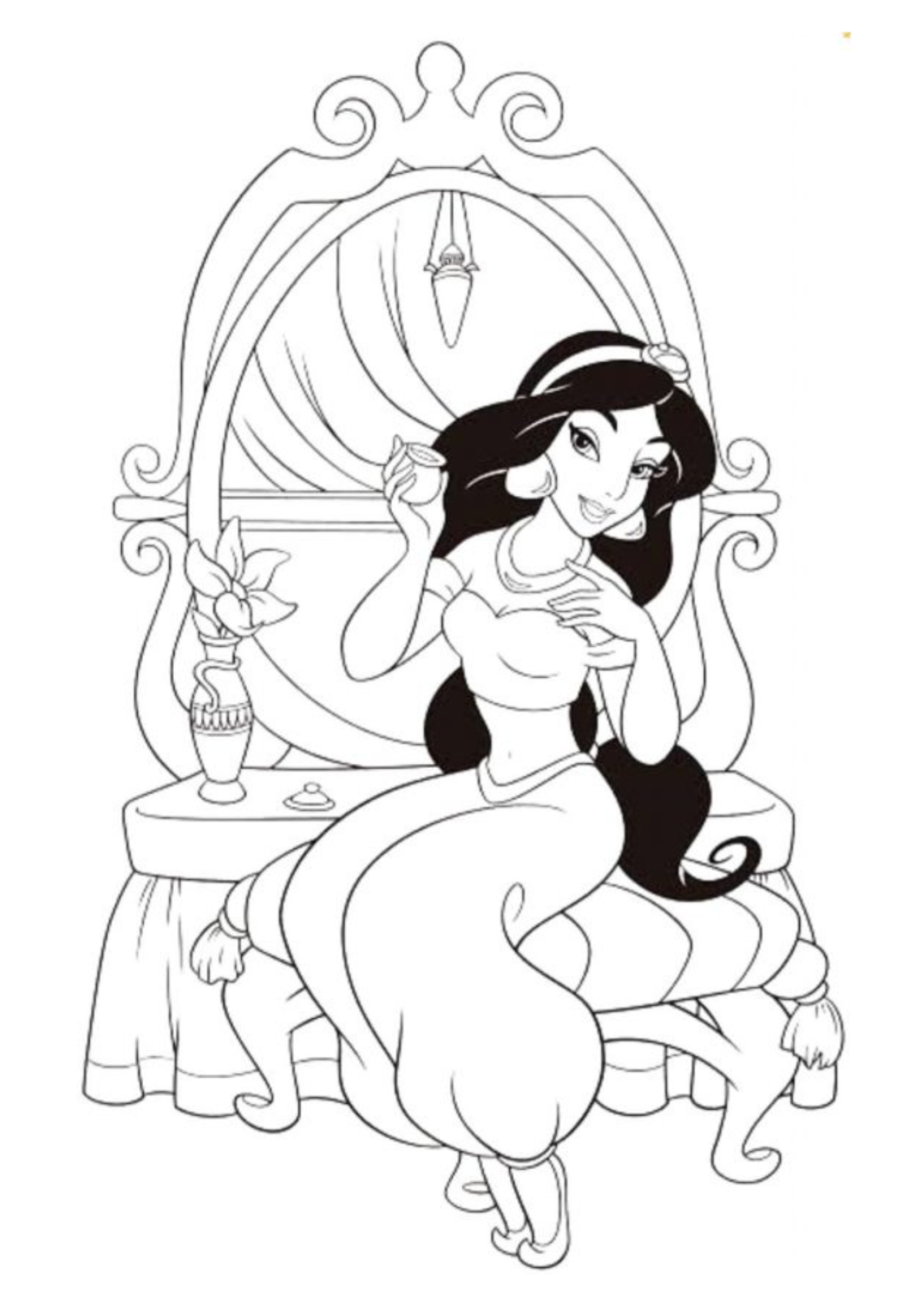 Desenho para Colorir Jasmine