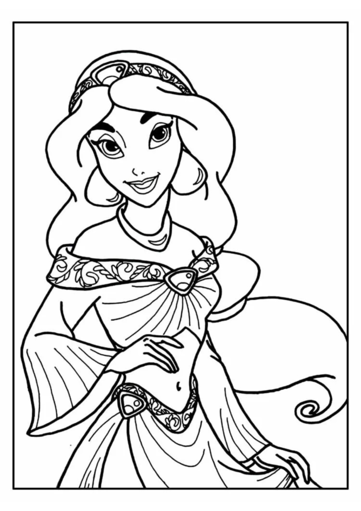 Desenho para Colorir Jasmine