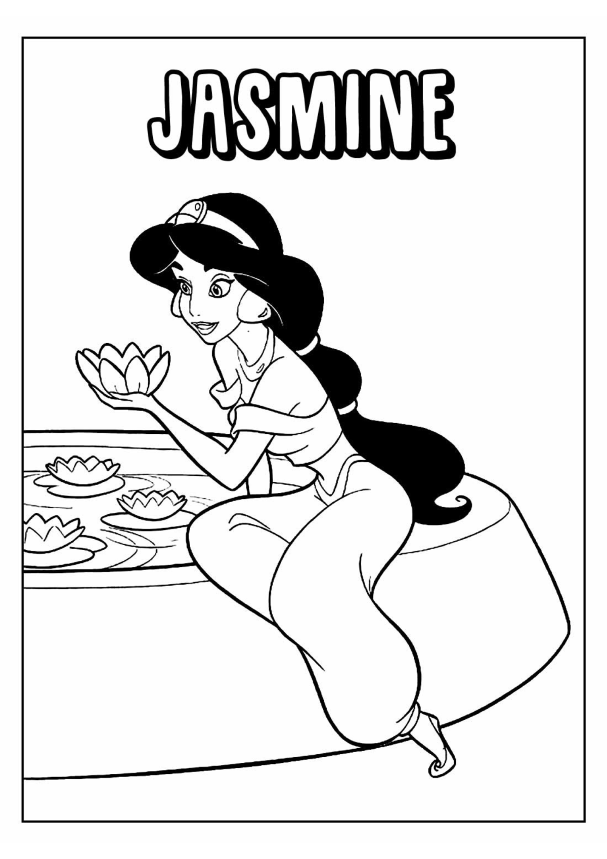 Desenho para Colorir Jasmine