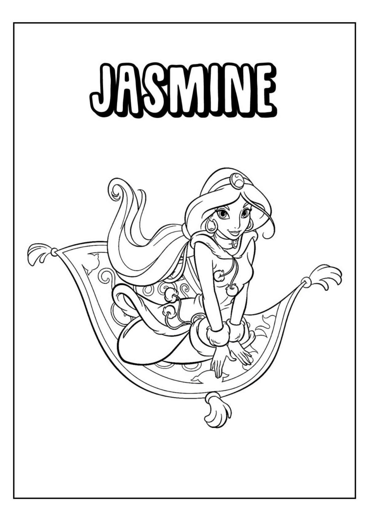 Desenho para Colorir Jasmine