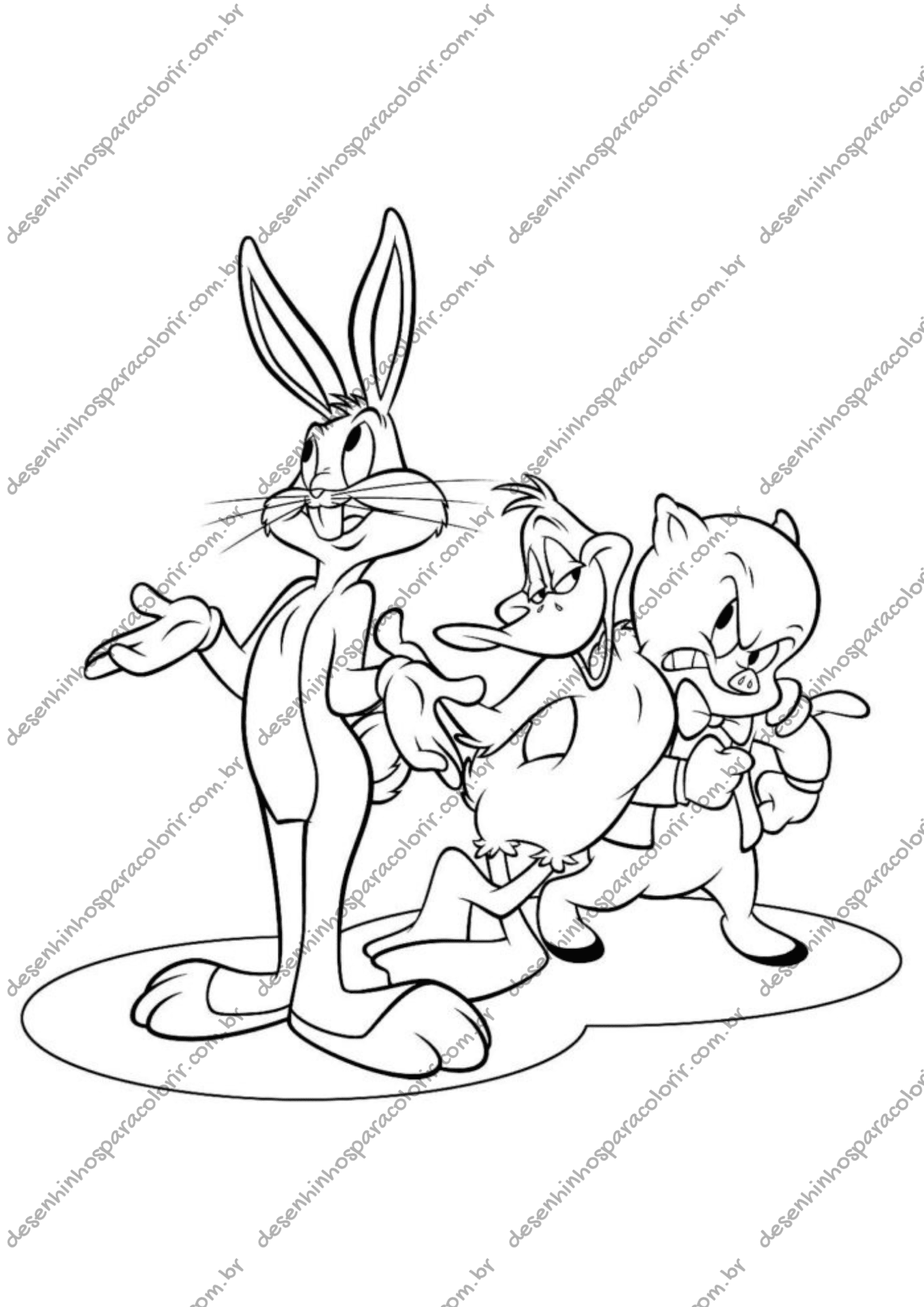 Desenho para Colorir Looney Tunes Desenho para Colorir Looney Tunes
