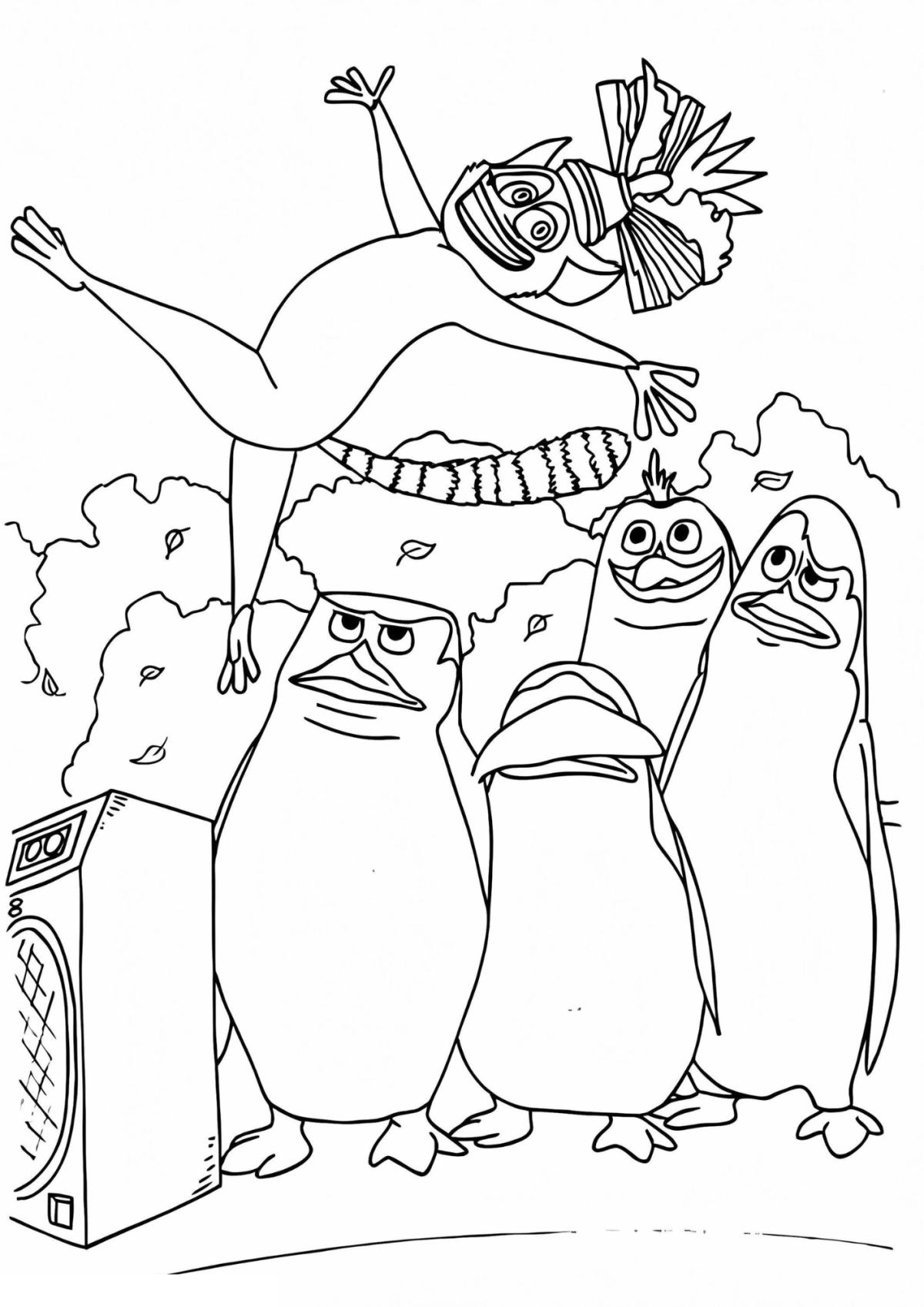 Desenho para Colorir Madagascar