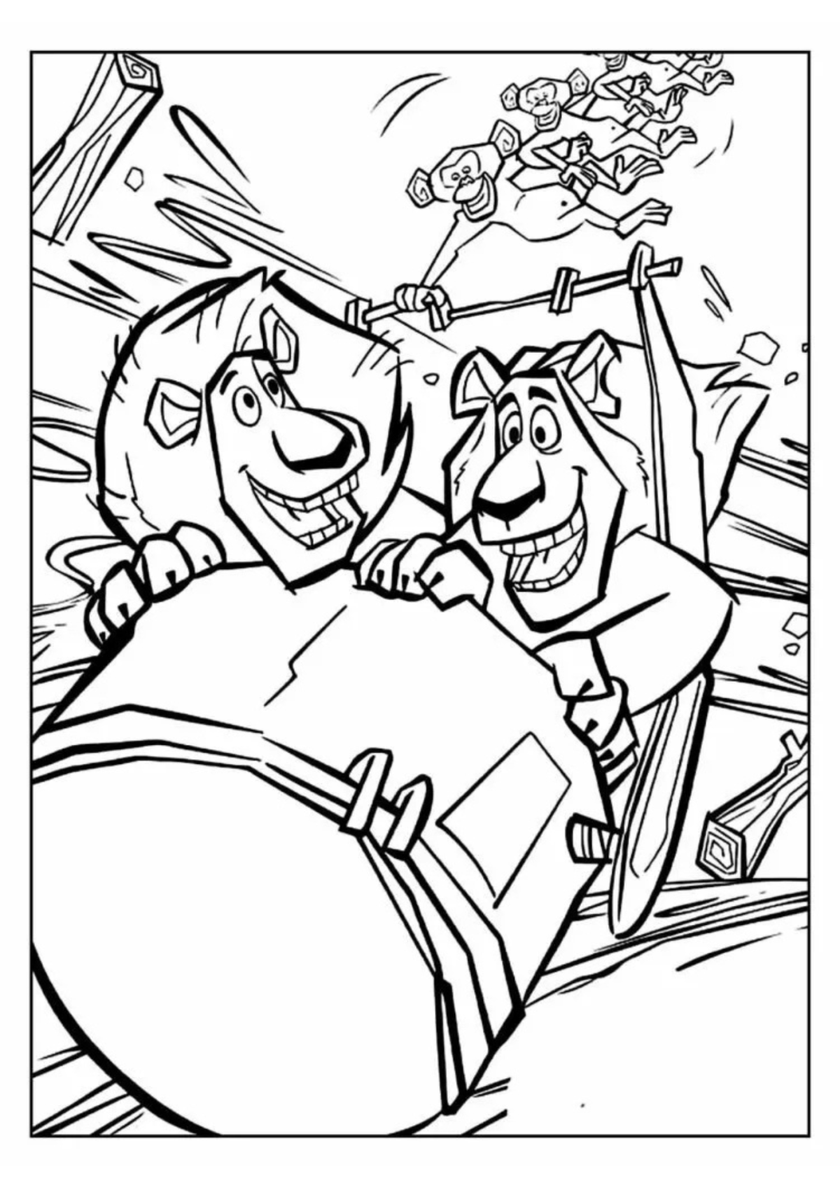 Desenho para Colorir Madagascar