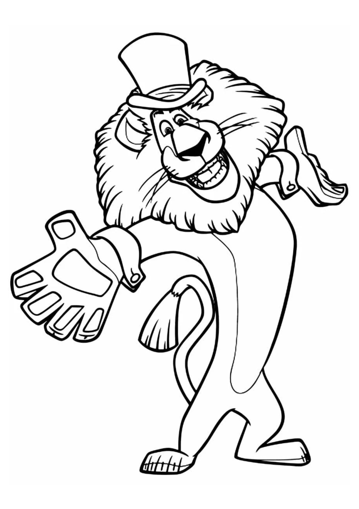 Desenho para Colorir Madagascar