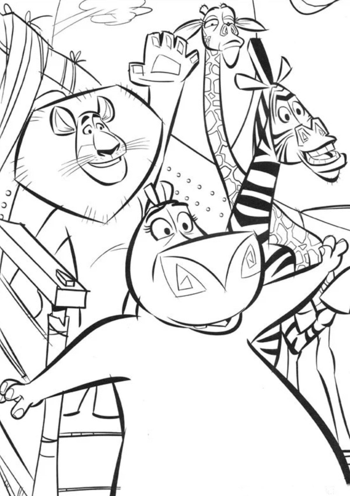 Desenho para Colorir Madagascar