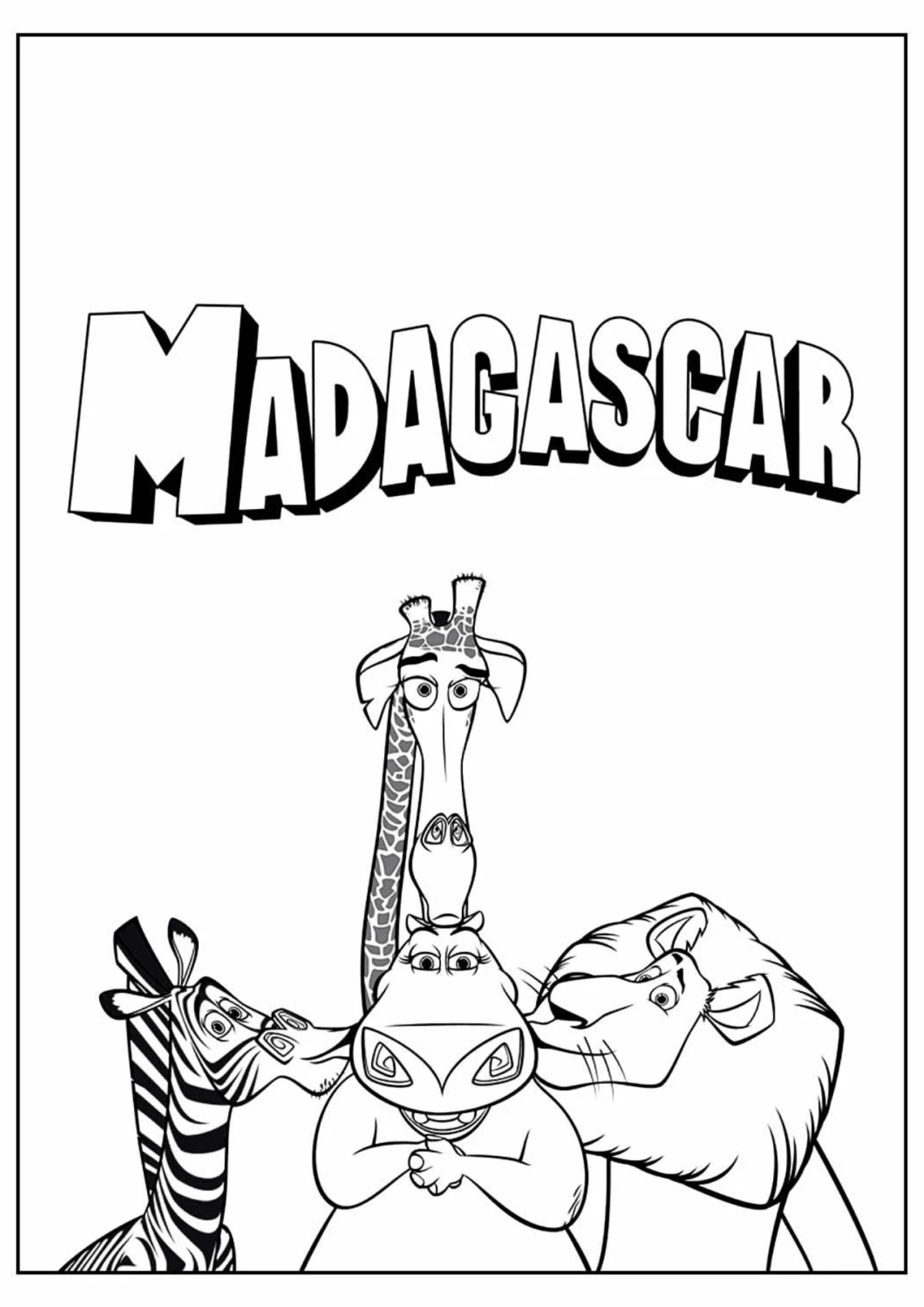 Desenho para Colorir Madagascar
