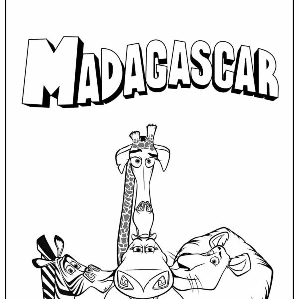 Desenho para Colorir Madagascar