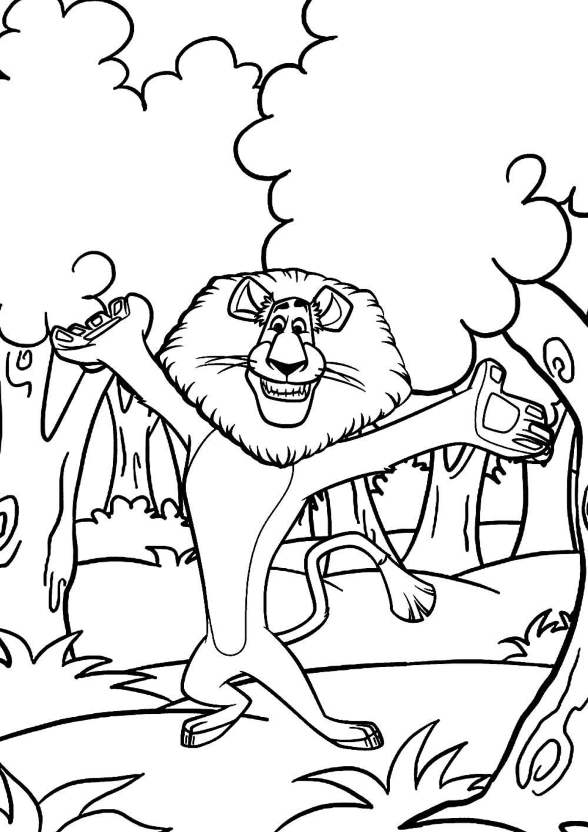 Desenho para Colorir Madagascar