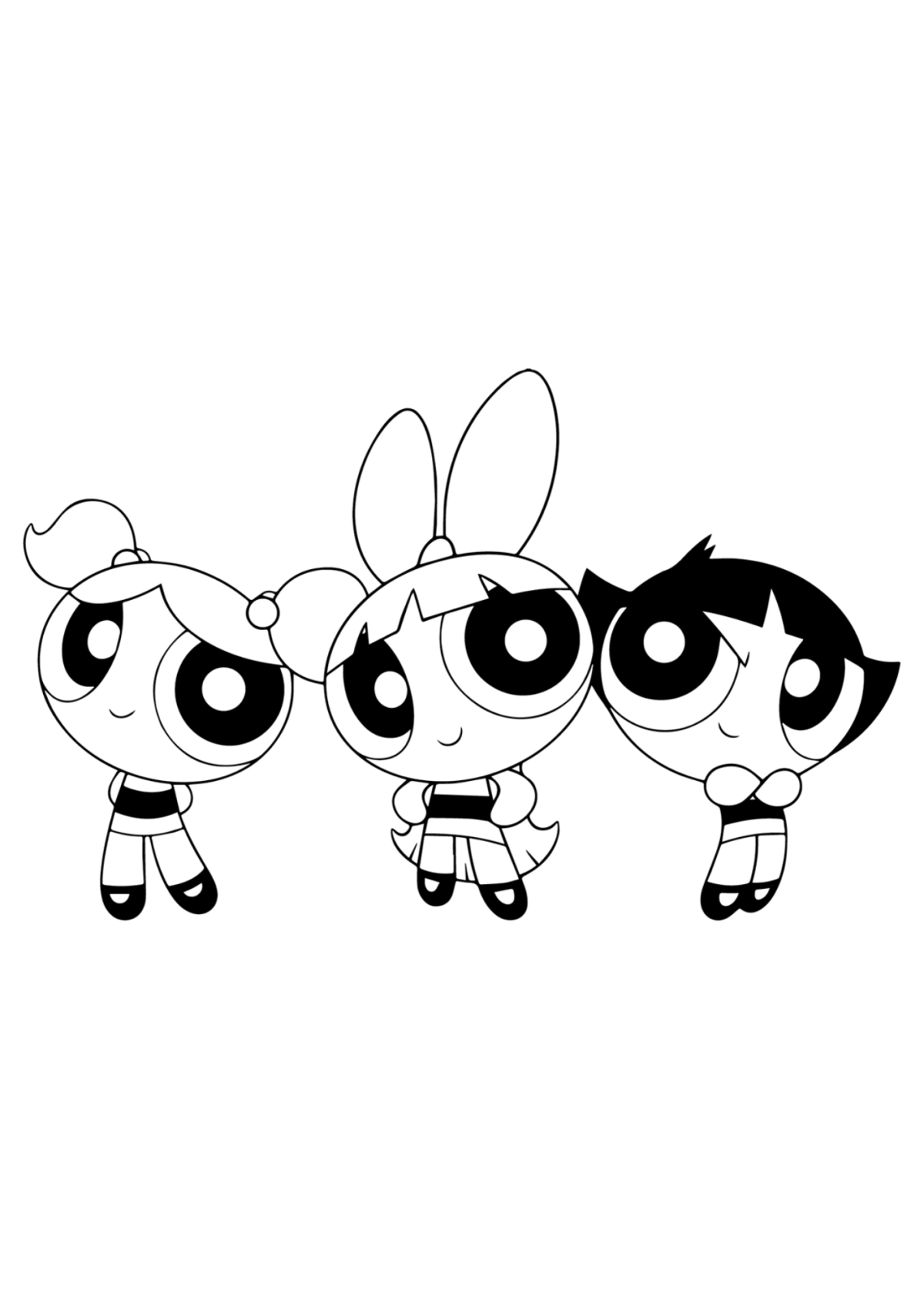 Desenho para Colorir Meninas Super Poderosas