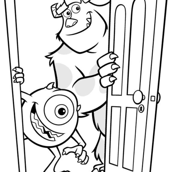 Desenho para Colorir Monstros S.A.