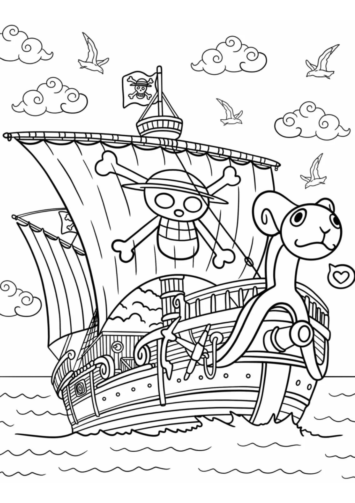 Desenho para Colorir One Piece