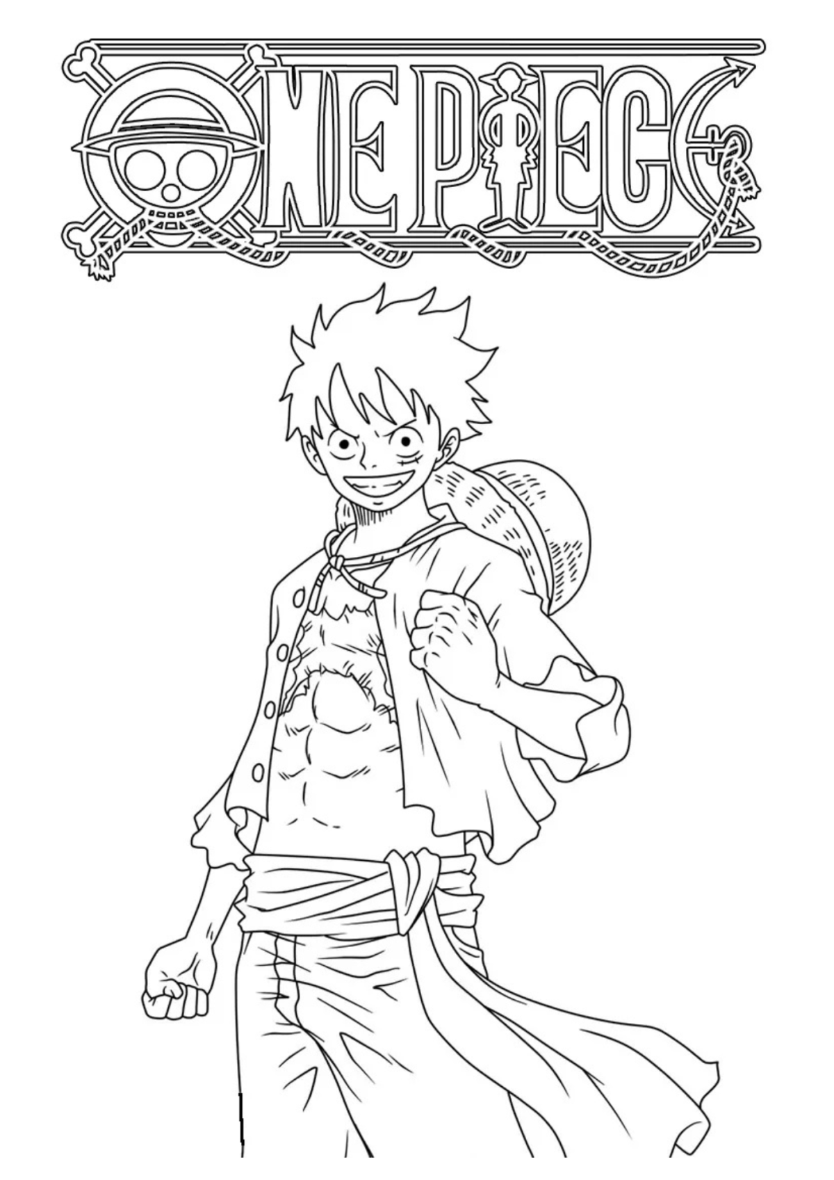 Desenho para Colorir One Piece