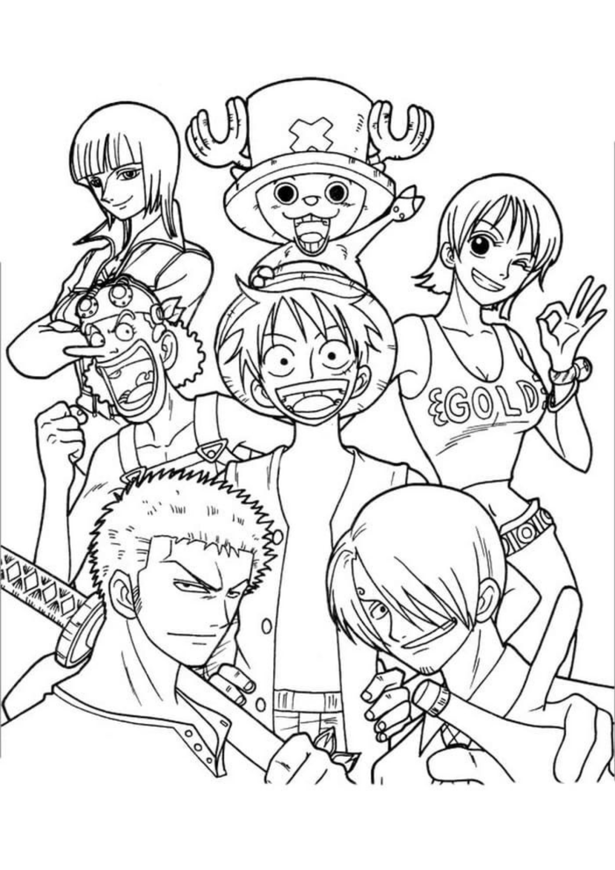 Desenho para Colorir One Piece