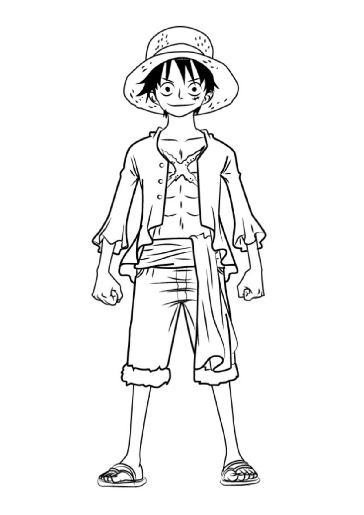 Desenho para Colorir One Piece