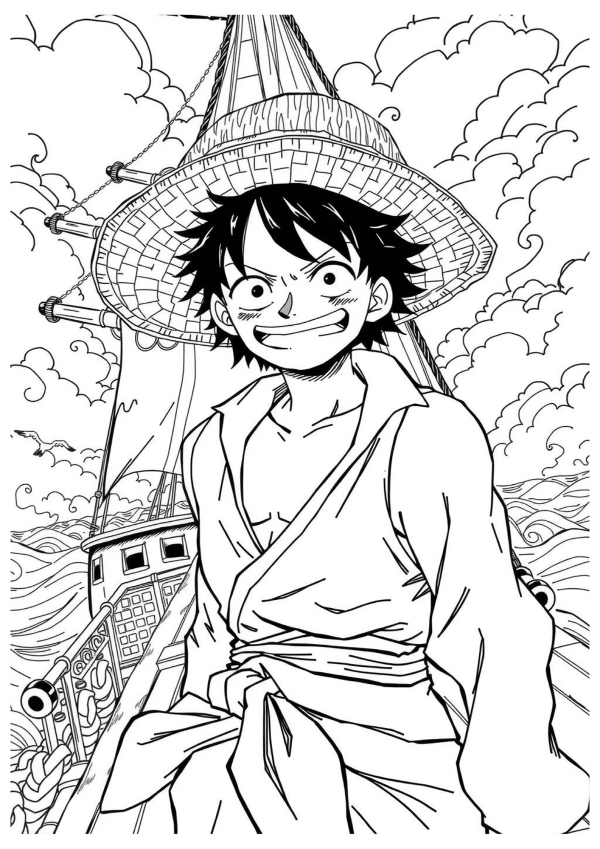 Desenho para Colorir One Piece