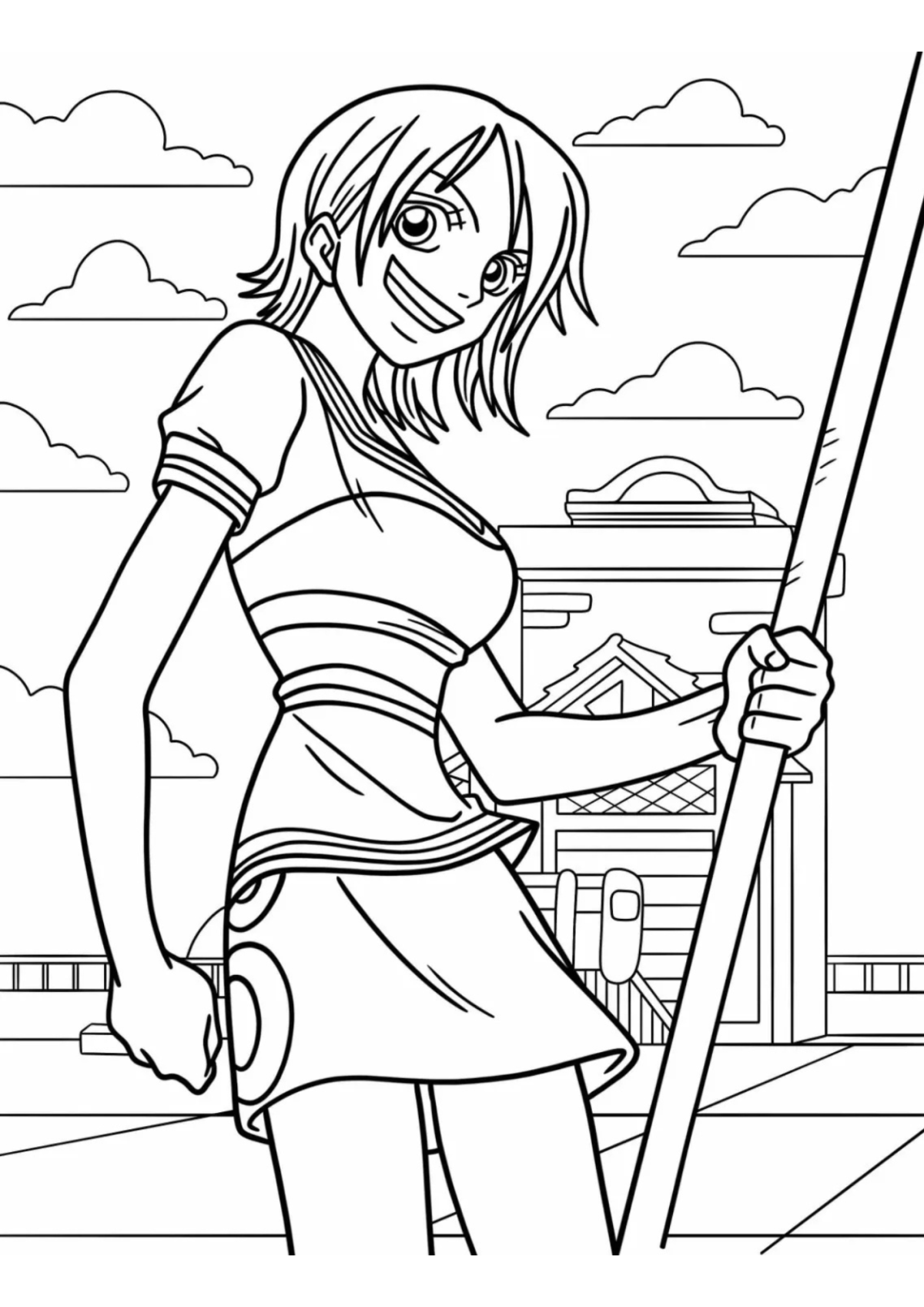 Desenho para Colorir One Piece