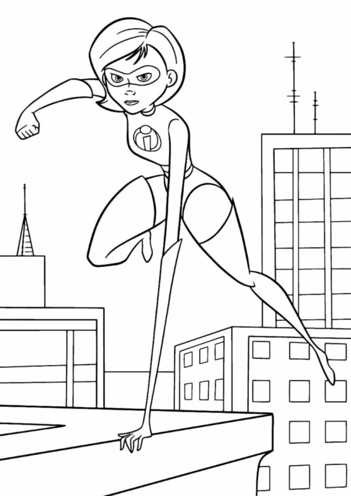 Desenho para Colorir Os Incríveis