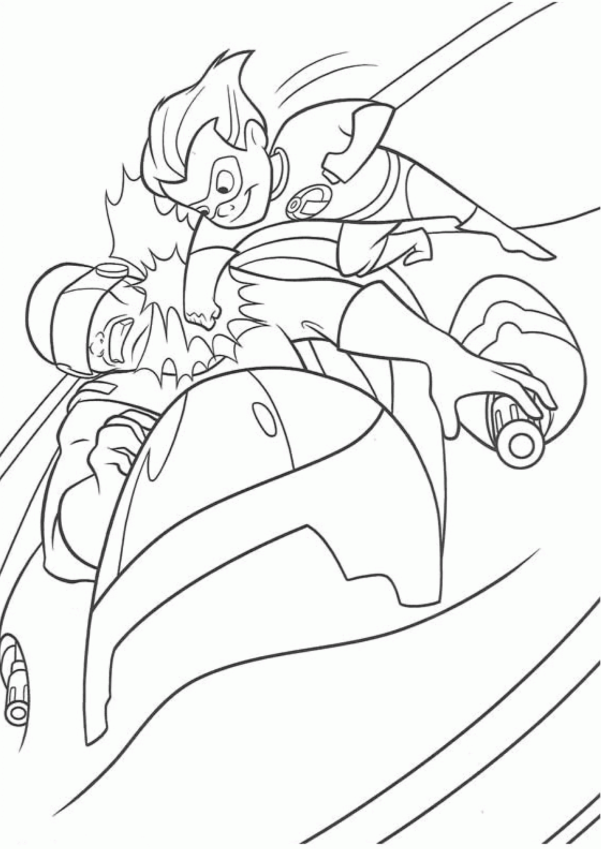 Desenho para Colorir Os Incríveis