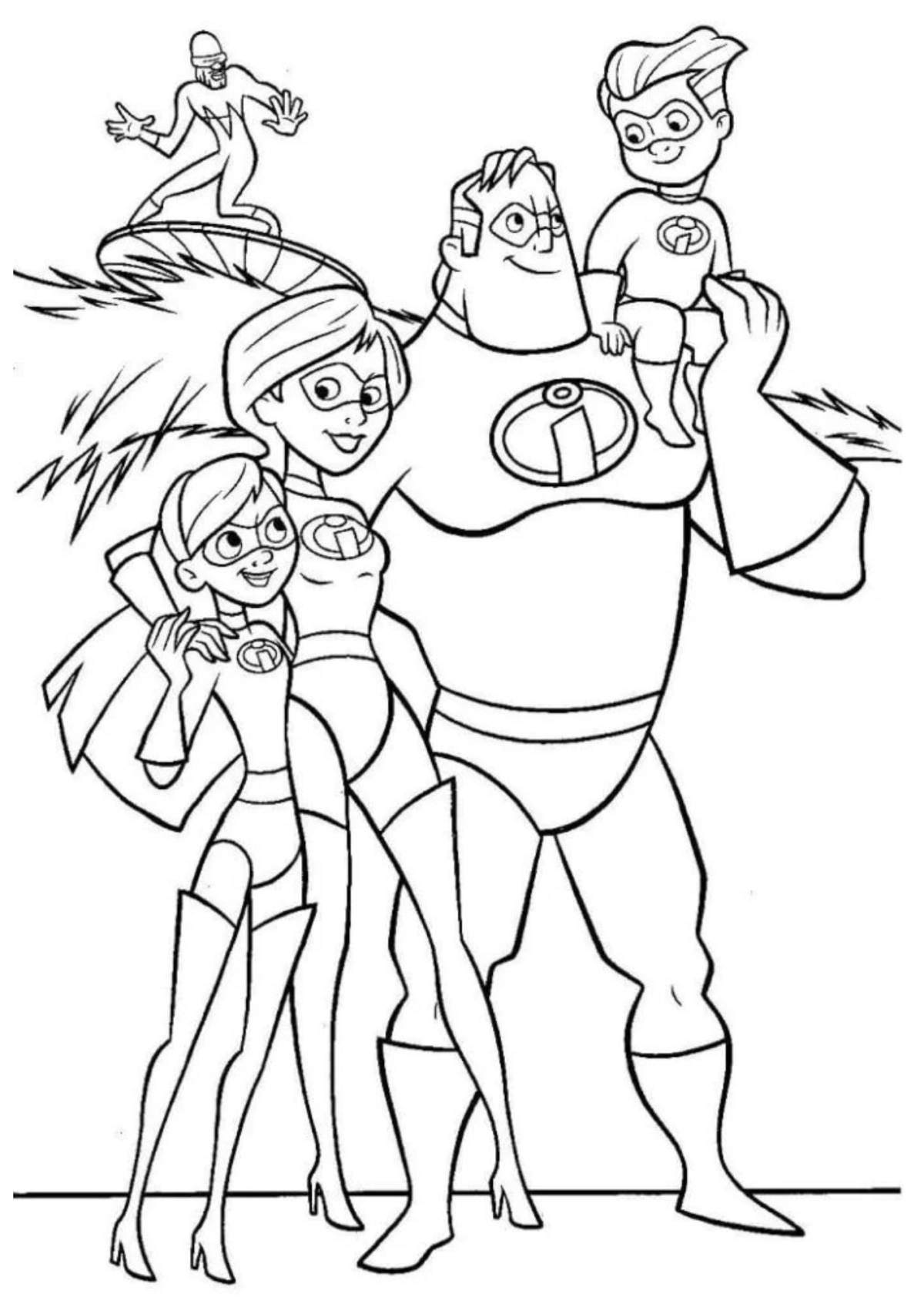 Desenho para Colorir Os Incríveis