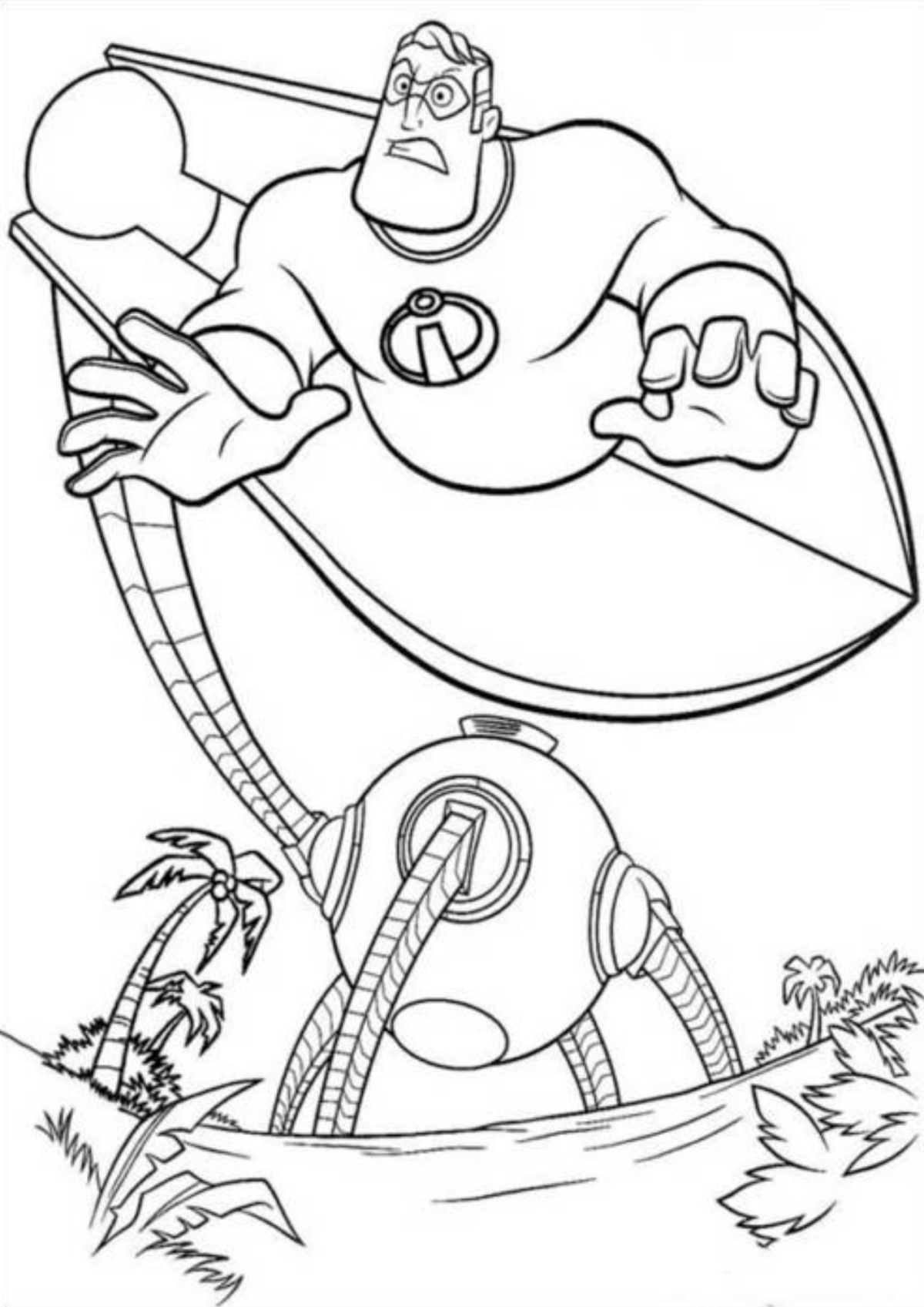 Desenho para Colorir Os Incríveis