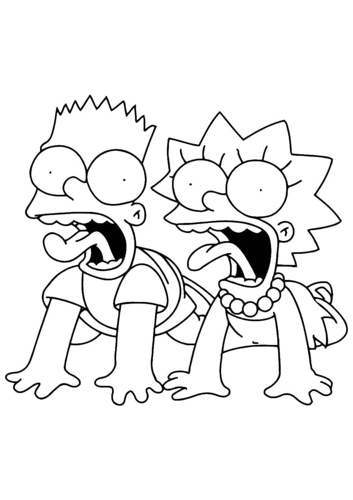 Desenho para Colorir Os Simpsons