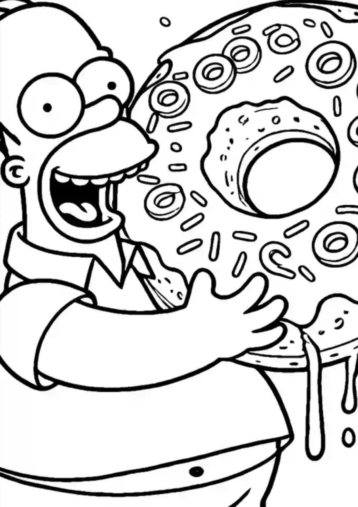 Desenho para Colorir Os Simpsons