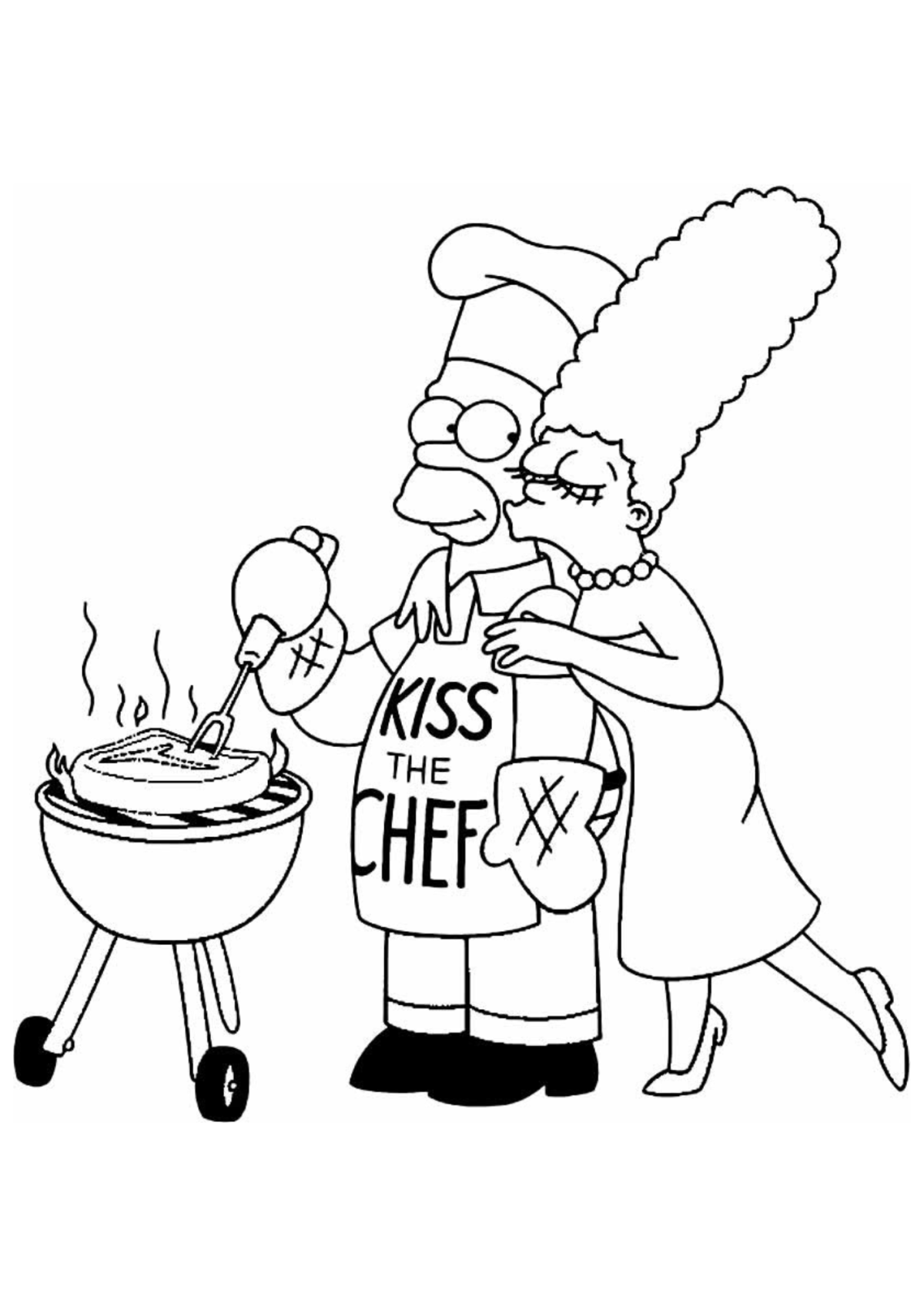 Desenho para Colorir Os Simpsons