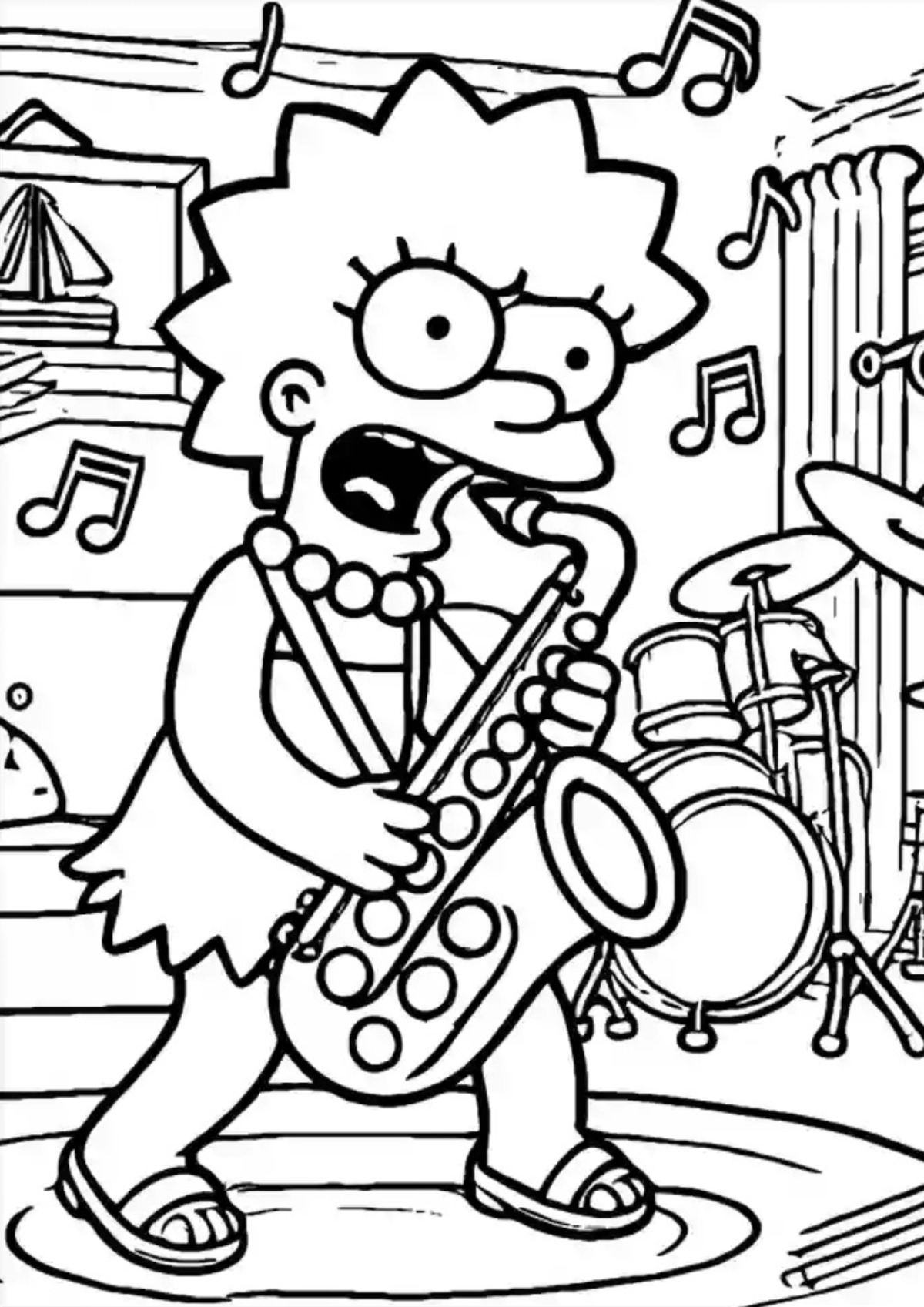 Desenho para Colorir Os Simpsons